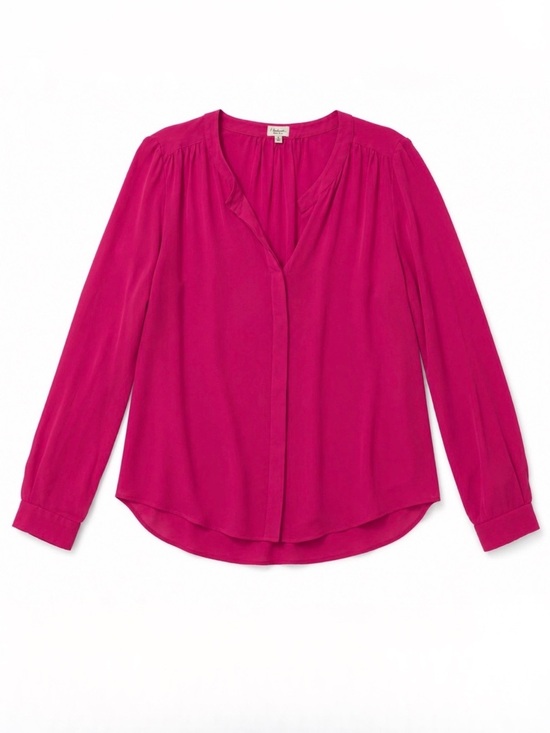 Babaton Tops - Aritzia Babaton Aritzia 100% Silk Blouse Magenta Pink SZ M